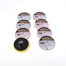 Load image into Gallery viewer, 8PC DIAMOND WET / DRY POLISHING PADS WITH ADAPTER