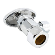 Load image into Gallery viewer, COMPRESSION MULTI TURN ANGLE STOP VALVE 5 / 8IN OD X 3 / 8IN OD