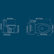 Load image into Gallery viewer, 1-Piece Siphonic Toilet Dual Flush Elongated-Front 4.8L / 6L White