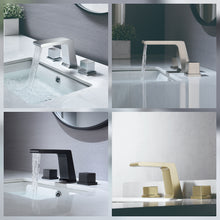 Load image into Gallery viewer, Widespread Faucet 2-Handle Bathroom Faucet with 3 Holes