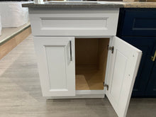 Load image into Gallery viewer, 24″ Solid Wood Vanity with Quartz Countertop , White/Grey