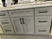 Load image into Gallery viewer, 54'' Solid Wood Vanity with Quartz Countertop - White/Grey
