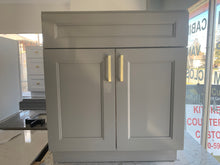 Load image into Gallery viewer, 30″ Solid Wood Vanity with Quartz Countertop , White/Grey