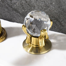 Load image into Gallery viewer, Widespread Faucet Crystal 2-Handle Bathroom Faucet with 3 Holes