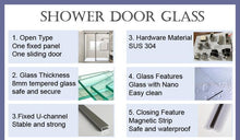 Load image into Gallery viewer, Shower Glass Doors for Bathtub 59" X 60"