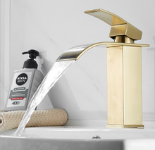 Load image into Gallery viewer, Waterfall 1 or 3 hole Bathroom Faucets