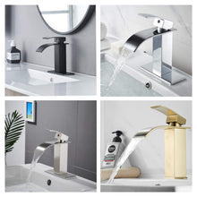 Load image into Gallery viewer, Waterfall 1 or 3 hole Bathroom Faucets