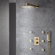 Load image into Gallery viewer, Full Thermostatic Rainfall Shower Sets 6 Body Jets