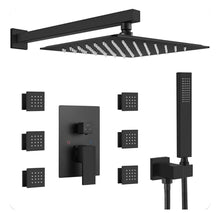 Load image into Gallery viewer, Rainfall Shower Systems with 6 Body Jets Wall Mounted