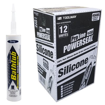 PROLINE 204 KITCHEN & BATH 100% SILICONE SEALANT 300ML GREY