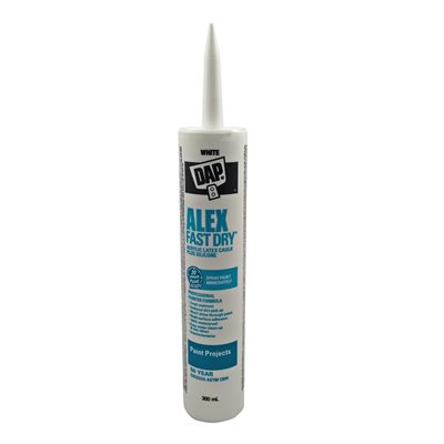 ALEX FAST DRY WHITE CAULKING - 20 MINUTES PAINT READY (300 ml)