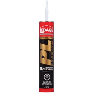 PL PREMIUM CONSTRUCTION ADHESIVE 3X STRONGER 825ML