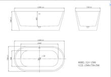 Load image into Gallery viewer, Freestanding Bathtub 60"
