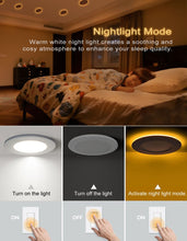 Load image into Gallery viewer, 4" Pot Lights LED with Night Light, Dimmable &amp; 5CCT IC Rated, 10W
