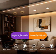 Load image into Gallery viewer, 4" Pot Lights LED with Night Light, Dimmable &amp; 5CCT IC Rated, 10W
