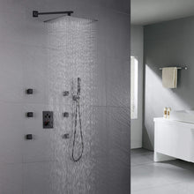 Load image into Gallery viewer, Full Thermostatic Rainfall Shower Sets 6 Body Jets
