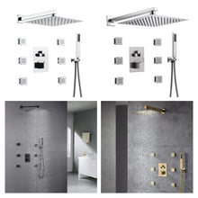 Load image into Gallery viewer, Full Thermostatic Rainfall Shower Sets 6 Body Jets
