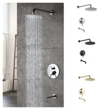 Load image into Gallery viewer, Round 2-Functions Rainfall Shower System Valve Included
